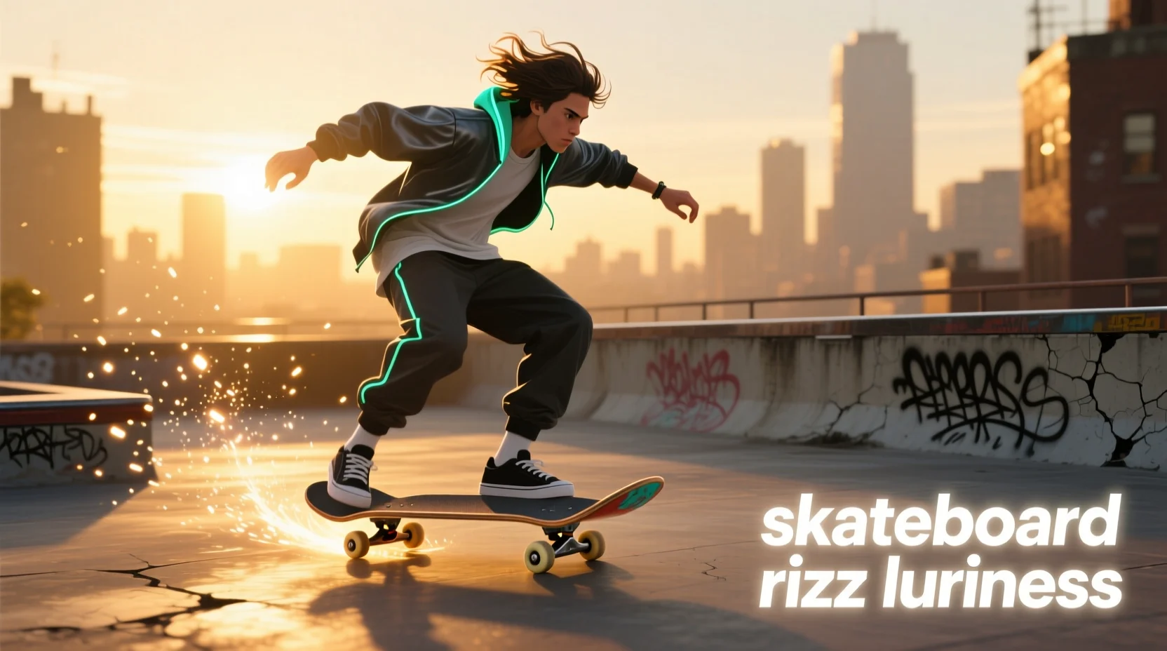 Skateboard Rizz Lines