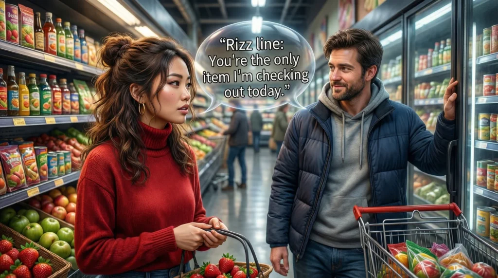 Grocery store rizz lines reddit