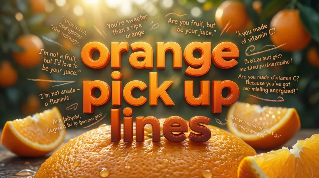 orange pick up lines