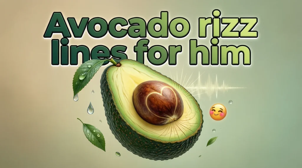 Avocado rizz lines for him