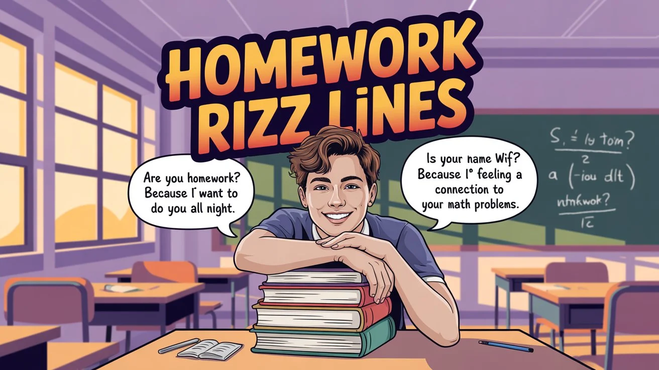 homework rizz lines